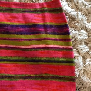 Ann Taylor multicolor striped skirt